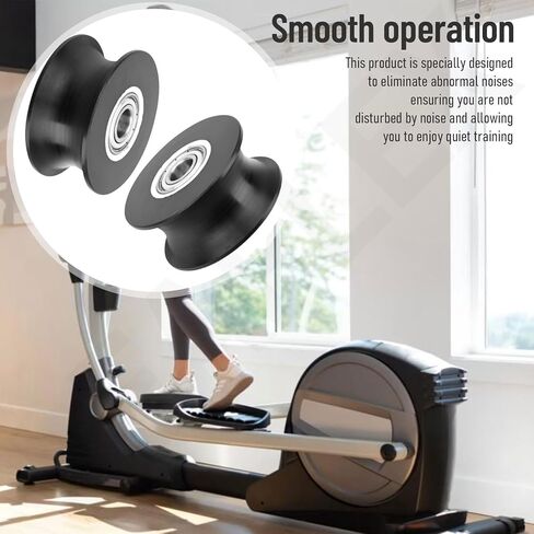 قطعتان من العجلات الدوارة البيضاوية 340773 البديلة للملحمة، Pro-Form، Health-Rider، Tread-Life، Nordic-Track Elliptical، يمكنها تقليل الضوضاء غير الطبيعية وتعزيز الاستقرار in Kuwait