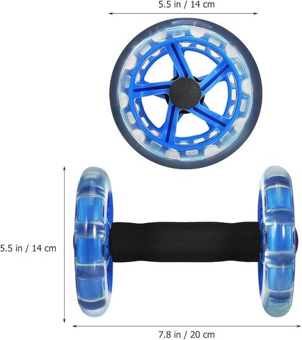 Twin-wheel Fitness Roller, Abdominal Strengthening Device for Men And Women, Blue, 7. 87 X 5. 51 X 5. 51 Inch in Saudi Arabia