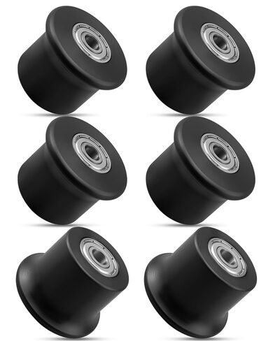 6 Pcs Rolling Seat Trolley Wheels Compatible with Bowflex Gym Models Blaze Classic Elite Motivator2 Pr1000 Sport Conquest Ultimate2 Schwinn Comp Revolution, Replacement Sliding Seat Bracket Roller in Saudi Arabia