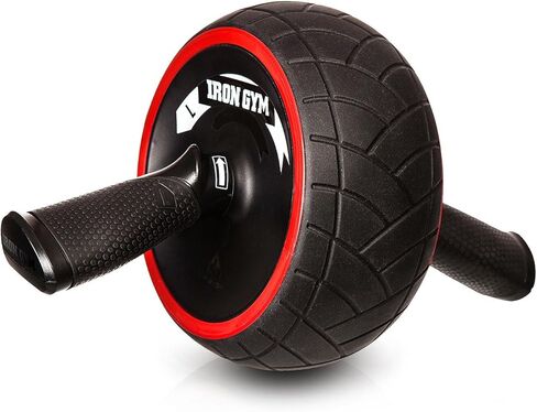 نظام تمارين البطن الكامل من آيرون جيم IRG013 Speed ​​Abs، عجلة دوارة للبطن، 9.4 × 3.6 × 7.9، أسود/أحمر in Kuwait