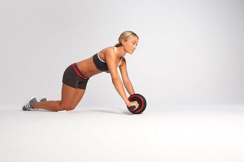 نظام تمارين البطن الكامل من آيرون جيم IRG013 Speed ​​Abs، عجلة دوارة للبطن، 9.4 × 3.6 × 7.9، أسود/أحمر in Kuwait