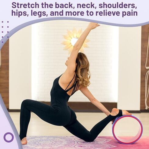 3 Pack ABS Yoga Wheel Set 660 Lbs Foam Roller for Back Pain & Stretching Back Wheel for Massage, Purple and Pink Set in Saudi Arabia