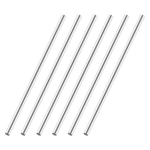 6Pcs 304 Stainless Steel Round Rod, 3mm x 400mm Solid Metal Rod Bar Stock for DIY Craft, Lathe Turning, Model Making, Machining in Kuwait