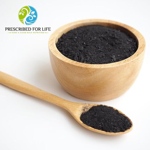 Prescribed For Life Activated Charcoal Powder, Coconut Shell Charcoal Ultra Fine Husk Food Grade Powder (8 oz) in Kuwait