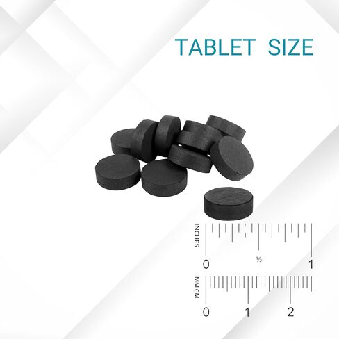 Activated Charcoal Dietary Supplement Easy to Swallow Tablets Individually Packed in Blisters Helps Occasional Gas & Bloating Detox Support Pack of 5 in Saudi Arabia