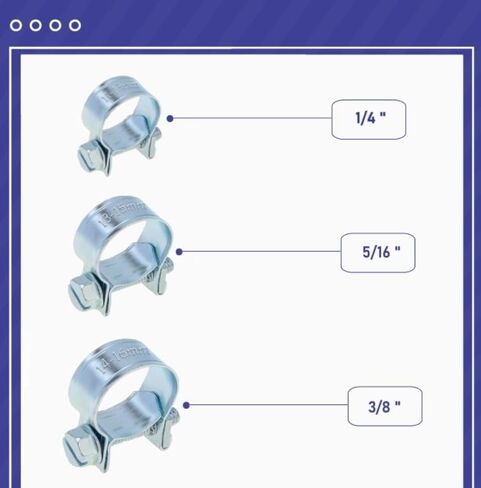 30pcs -1/4" 5/16" 3/8" Fuel Injection Gas Line Hose Clamps Clip - Pipe Clamp Assortment Kit - Perfect for Automotive, Agriculture, Plant & Construction - Mini Hose Clamp - BEAU-5043 in Kuwait