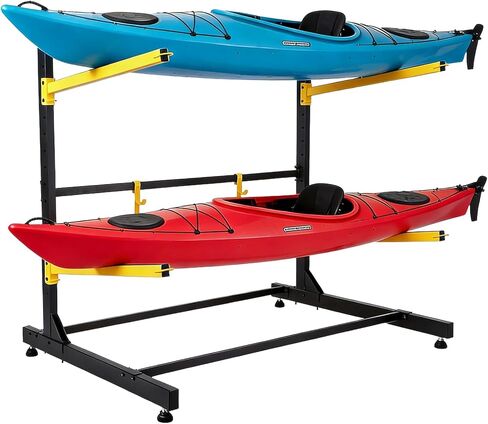Kayak Storage Rack, Freestanding Kayak Racks for Garage, Heavy Duty Adjustable Kayak Stand Indoor Outdoor Storage Rack for Kayaks, Canoes, Surfboard & Paddleboard in Saudi Arabia
