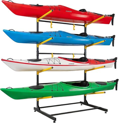 Kayak Storage Rack, Freestanding Kayak Racks for Garage, Heavy Duty Adjustable Kayak Stand Indoor Outdoor Storage Rack for Kayaks, Canoes, Surfboard & Paddleboard in Saudi Arabia