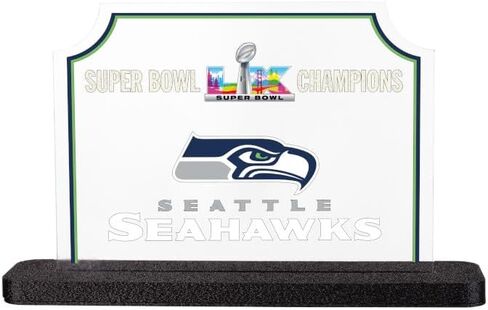 NFL Seattle Seahawks Tabletop LED Light Signs, 2026 Super Bowl LX 60 Championship Desklite LED Décor, Free-Standing Desk Night Light Lamp for Home, Office, Man Cave, Gift for Men, Women, Made in USA in Saudi Arabia
