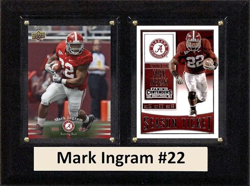 لوحة بطاقتين من C&I Collectables NCAA Alabama Crimson Tide للرجال Mark Ingram، بني، 15.24 سم × 20.32 سم in Kuwait