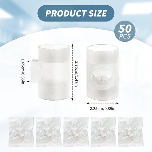 50 Pcs Tracheostomy Supplies HME for Tracheostomy CPAP HME Filters for Humid CPAP Humidifier HME Filters for CPAP Individually Package Sterilized in Kuwait
