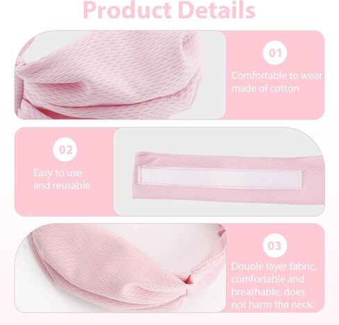 قطعتان من أغطية القصبة الهوائية لغطاء ورم القصبة الهوائية للرقبة قابل للتنفس ومقاوم للغبار وواقي القصبة الهوائية للرقبة ومستلزمات القصبة الهوائية القابلة لإعادة الاستخدام ومجموعات العناية بفتحة القصبة الهوائية للرجال والنساء (وردي، M) in Kuwait