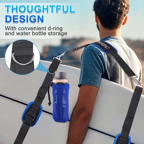 CHERAINTI Paddle Board Carrying Strap, Adjustable Carry Strap with Padded Shoulder Sling, Hands-Free Paddle Board Accessories in Kuwait