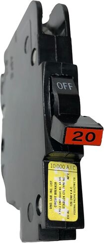 1- Federal Pacific Circuit Breaker, NC20 1-Pole 20-Amp Thin Series NC 020 (OUT OF FACTORY CARTON) FPE, MAY BE RED OR BLACK HANDLE in Saudi Arabia