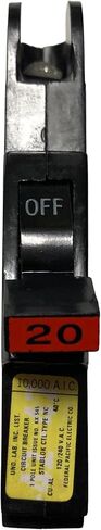 1- Federal Pacific Circuit Breaker, NC20 1-Pole 20-Amp Thin Series NC 020 (OUT OF FACTORY CARTON) FPE, MAY BE RED OR BLACK HANDLE in Saudi Arabia