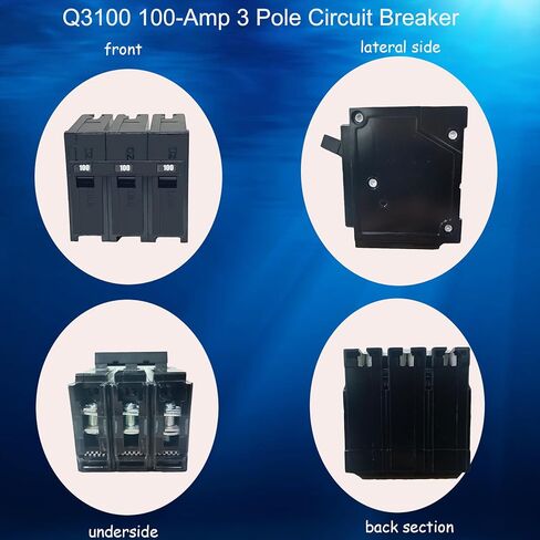 Q3100 Circuit Breaker, 3 Pole 100-Amp, 120/240v, Fit for Siemens Type EQ, EQL, SEQ, EQG, PL and ES Series loadcentres. Plug-in Standard Circuit Breaker,Thermal Magnetic Protection. in Kuwait