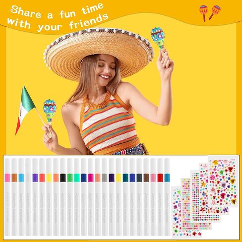 30 Pcs DIY Wooden Maracas Mini Wood Maracas Unfinished Maracas Bulk with 24 Markers 5 Stickers for Mexican Party Favors Cinco De Mayo Party Supplies in Saudi Arabia