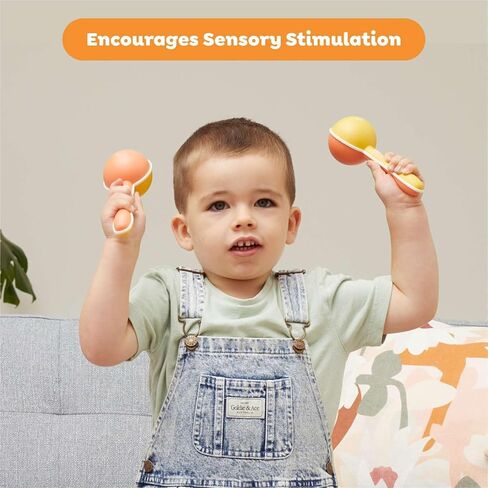 Tiger Tribe Maracas Set: 2-Piece Eco-Friendly Bioplastic Musical Instruments for Toddlers, Durable & Safe for Creative Play in Saudi Arabia
