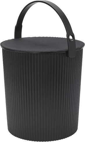 Hachiman Bucket Set of 3 - Includes Mini, Large, and Extra Large Heavy Duty Buckets with Lid and Handle - Hands-Free Filling - Easy to Stack and Store - Indoor Outdoor Use - Navy in Saudi Arabia