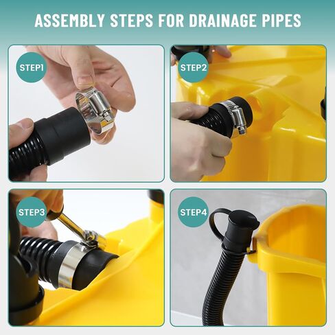 دلو ممسحة تجارية على عجلات من مجموعة الضغط الجانبي، 35 لتر، أصفر، بما في ذلك الممسحة التجارية والقفازات المطاطية in Kuwait