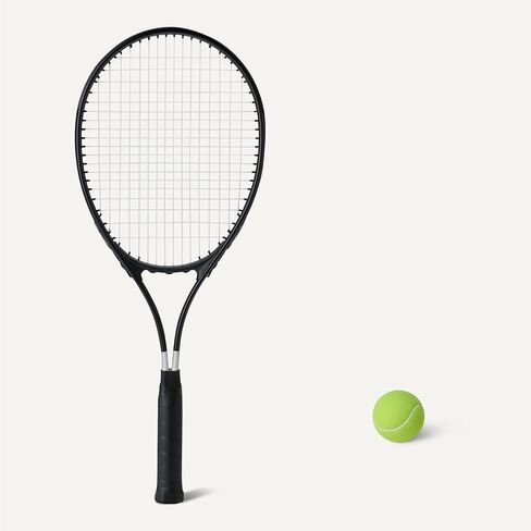 Amazon Basics Lightweight Durable Tennis Racket Set with Comfortable Grip, 27-inch Adult, Set of 2 with 3 Balls and 2 Overgrips in Saudi Arabia