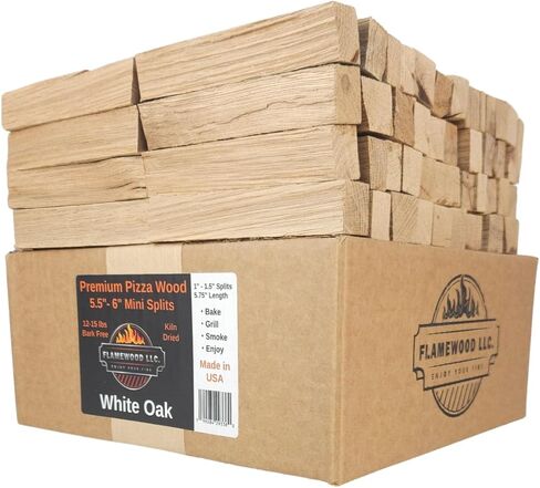 14 Lbs Pizza Oven Wood. Premium White Oak Kiln Dried 6 Inch Mini Split Logs. Approx. 70-80 Splits per Box. for use with Ooni, Gozney, Solo Stoves, Mesa XL, Grilling, Smoking and Much More. in Saudi Arabia