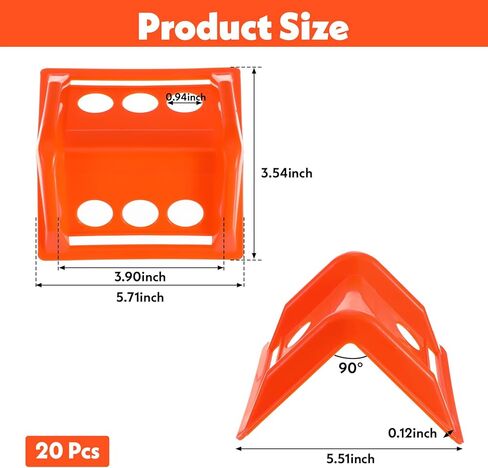 20 Pack Flatbed Edge Protectors, Edge Corner Tie Down Protector for Up to 4 Inch Straps, Protects Cargo Edges, Flatbed Accessories Plastic Protector in Saudi Arabia