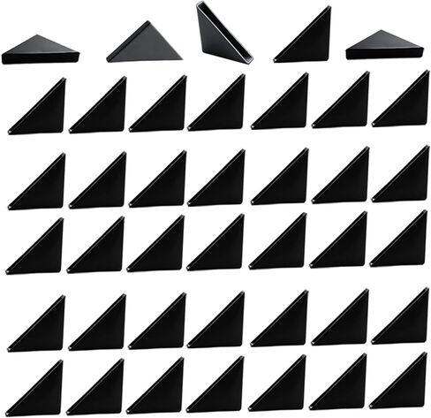 40 قطعة واقي زاوية مثلث أسود 0.24 × 1.38 بوصة واقيات أرفف الطاولة على شكل واقي زاوية زجاجي بلاستيكي للزجاج والخشب والسيراميك والمرآة والبلاط والصفائح المعدنية in Kuwait