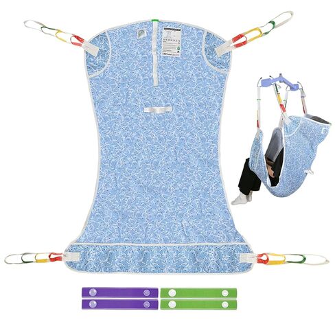 حبال رفع المريض لكامل الجسم مع دعم الرأس، حبال نقل شبكية مبطنة لكبار السن والمعاقين، كرسي متحرك - سعة 500 رطل (7503 منقط، متوسط) in Kuwait