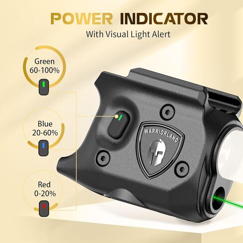 مجموعة ليزر WARRIORLAND Pistol Light Laser Combo، متوافقة مع Springfield Hellcat، لا تناسب Hellcat Pro، مصباح LED تكتيكي مدمج مثبت على الزناد 150 لومن وضوء ليزر أخضر، مؤشر الطاقة، SLL-118G in Saudi Arabia