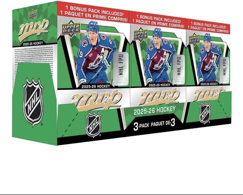 Upper Deck NHL 2025-26 Hockey MVP Blaster Box 3-Pack Factory Sealed in Saudi Arabia