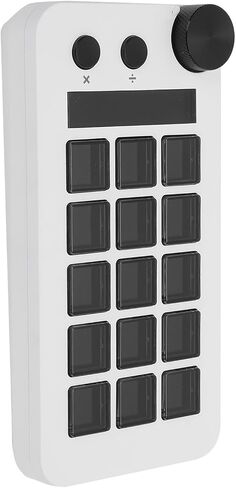 Diyeeni Stream Controller, Macro Keypad for Streaming with 18 Programmable Keys, Customizable Visual AI Pad, Works with OBS, PC and (White) in Saudi Arabia