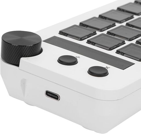 Diyeeni Stream Controller, Macro Keypad for Streaming with 18 Programmable Keys, Customizable Visual AI Pad, Works with OBS, PC and (White) in Saudi Arabia