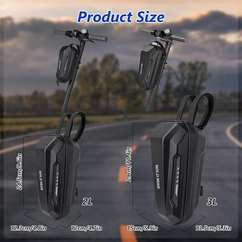 flintronic Scooter Storage Bag, 2L Large Capacity Scooter Handlebar Bag, EVA Handlebar Waterproof Front Bag for Carrying Phone, Wallet, Repair Tools, Charger Tools in Kuwait