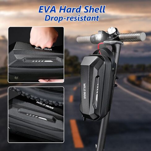 flintronic Scooter Storage Bag, 2L Large Capacity Scooter Handlebar Bag, EVA Handlebar Waterproof Front Bag for Carrying Phone, Wallet, Repair Tools, Charger Tools in Kuwait