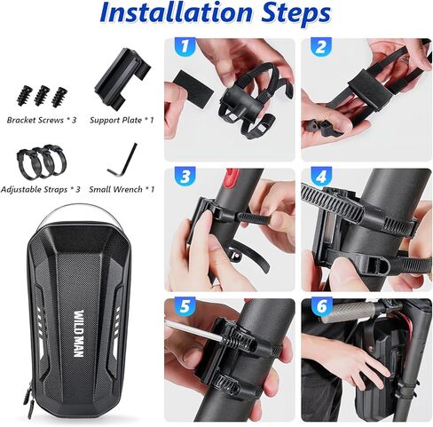 flintronic Scooter Storage Bag, 2L Large Capacity Scooter Handlebar Bag, EVA Handlebar Waterproof Front Bag for Carrying Phone, Wallet, Repair Tools, Charger Tools in Kuwait