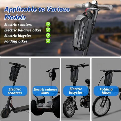 flintronic Scooter Storage Bag, 2L Large Capacity Scooter Handlebar Bag, EVA Handlebar Waterproof Front Bag for Carrying Phone, Wallet, Repair Tools, Charger Tools in Kuwait