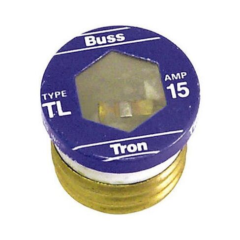 Bussmann BP/TL-15 15 Amp Time Delay, Loaded Link Edison Base Plug Fuse, 125V UL Listed Carded, 3-Pack by Bussmann in Saudi Arabia