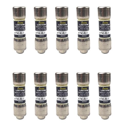 10 قطع KTK-R-10 (KTK-R-10) 10Amp 600V Time Delay Fuse 10*38 متوافق مع Bussmann in Kuwait