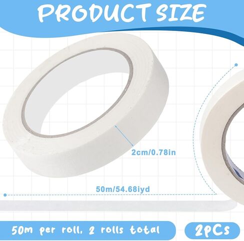 Freezer Tape to Write On, 164 Yards Freezer Tape Writable Surface Removable Low Temperature Resistance,Easy Tear Kitchen Tapes Ideal for Food Containers,Refrigerators(Each Roll 0.78inx164Yard) in Saudi Arabia