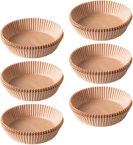 TOYANDONA 100pcs Air Fryer Paper Pads Heat-resistant Food-grade Silicone Oil-absorbing Baking Liners for Disposable Non-stick Air Fryer Trays and Oven Cooking in Saudi Arabia