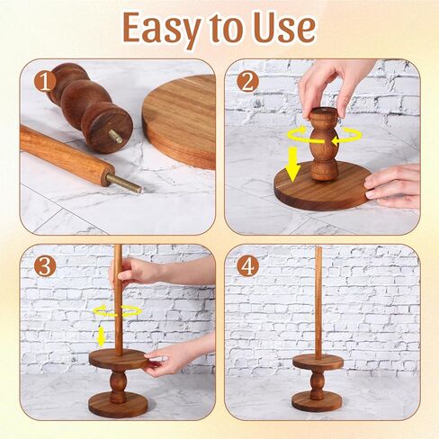 Zhehao 4 Pcs Donut Stand Acacia Wood Display Dessert Donut Wall Holders Bagel Stand Display Table Decoration for Party, Dessert Table, Birthday, Wedding, Baby Shower, Bridal Showers in Saudi Arabia
