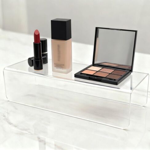 MerryNine Acrylic Risers, 6 Pcs 2 Set 8.6"L Clear Display Stand, Rectangular Acrylic Display Risers, Transparent Pop stand for Cupcakes, Figures, cosmetics, Retail, Shoe Showcase, Collectibles Display in Kuwait