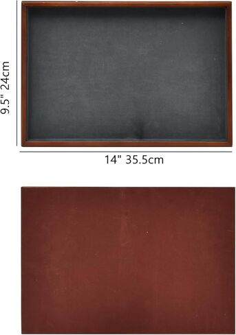 Elegant Wood Flat Jewelry Tray - Stackable Jewelry Drawer Organizer & Showcase Holder, White and Brown in Kuwait