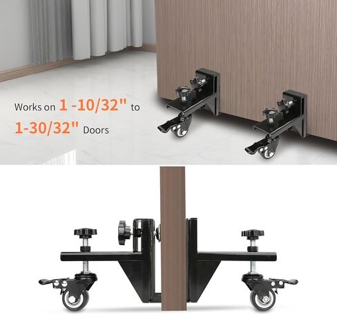طقم تركيب باب عالي التحمل، مكون من قطعتين باب دوللي بسمك 1-10/32 بوصة و1-30/32 بوصة، أبواب أمامية وألواحية، أدوات تركيب الأبواب، صامولة رافع الباب لمنع الاهتزاز in Kuwait