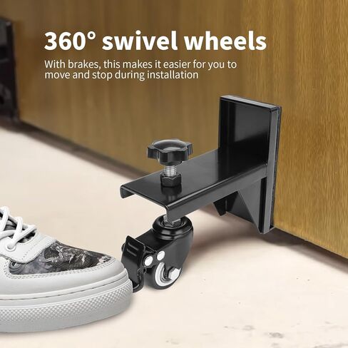 طقم تركيب باب عالي التحمل، مكون من قطعتين باب دوللي بسمك 1-10/32 بوصة و1-30/32 بوصة، أبواب أمامية وألواحية، أدوات تركيب الأبواب، صامولة رافع الباب لمنع الاهتزاز in Kuwait