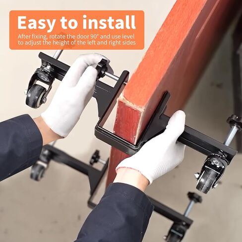 طقم تركيب باب عالي التحمل، مكون من قطعتين باب دوللي بسمك 1-10/32 بوصة و1-30/32 بوصة، أبواب أمامية وألواحية، أدوات تركيب الأبواب، صامولة رافع الباب لمنع الاهتزاز in Kuwait