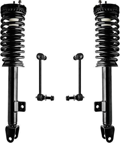 Detroit Axle - 1.8L Front Struts Sway Bars for 2011-2013 Toyota Matrix 2009-2013 Corolla Complete 2 Ready Struts w/Coil Spring 2 Sway Bars 2010 2011 2012 Replacement Suspension Kit in Kuwait