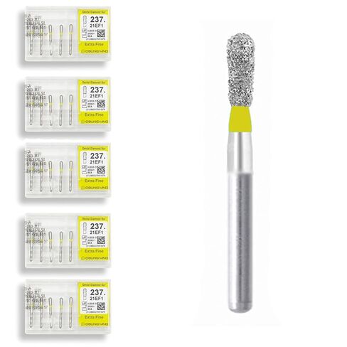 Pear 2.1 mm Dia. Extra Fine Grit Diamond Dental Bur 25 Pcs. 237.21EF1 in Saudi Arabia