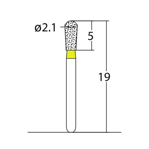 Pear 2.1 mm Dia. Extra Fine Grit Diamond Dental Bur 25 Pcs. 237.21EF1 in Saudi Arabia